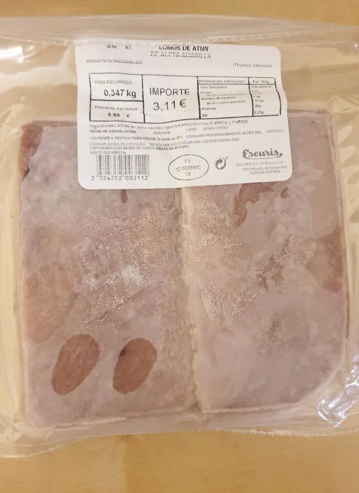 Lomos de atún de aleta amarilla