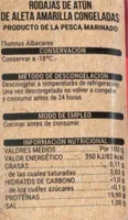 RODAJAS DE ATÚN DE ALETA AMARILLA CONGELADAS