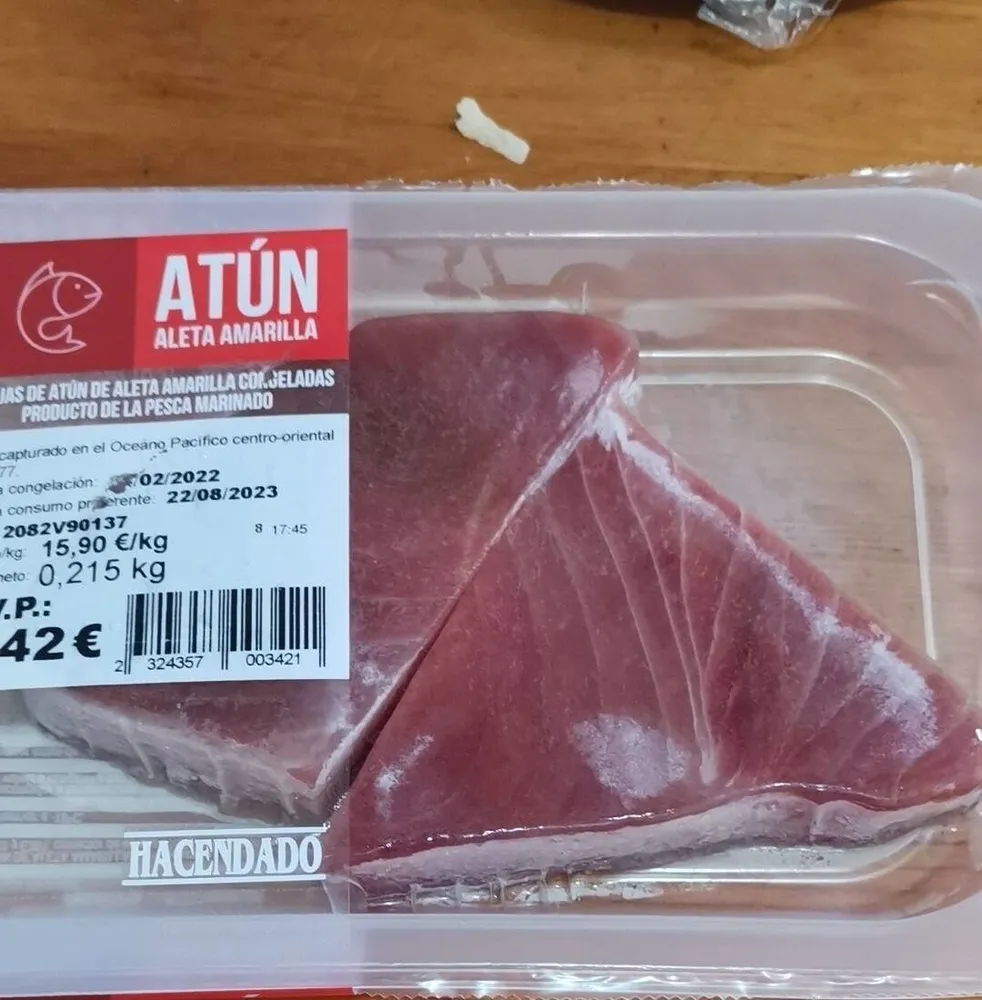Rodajas de Atun de Aleta Amarilla