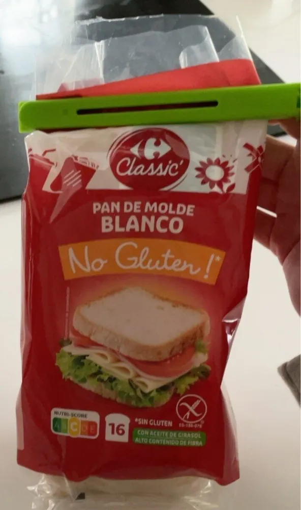 Pan de molde blanco sin gluten