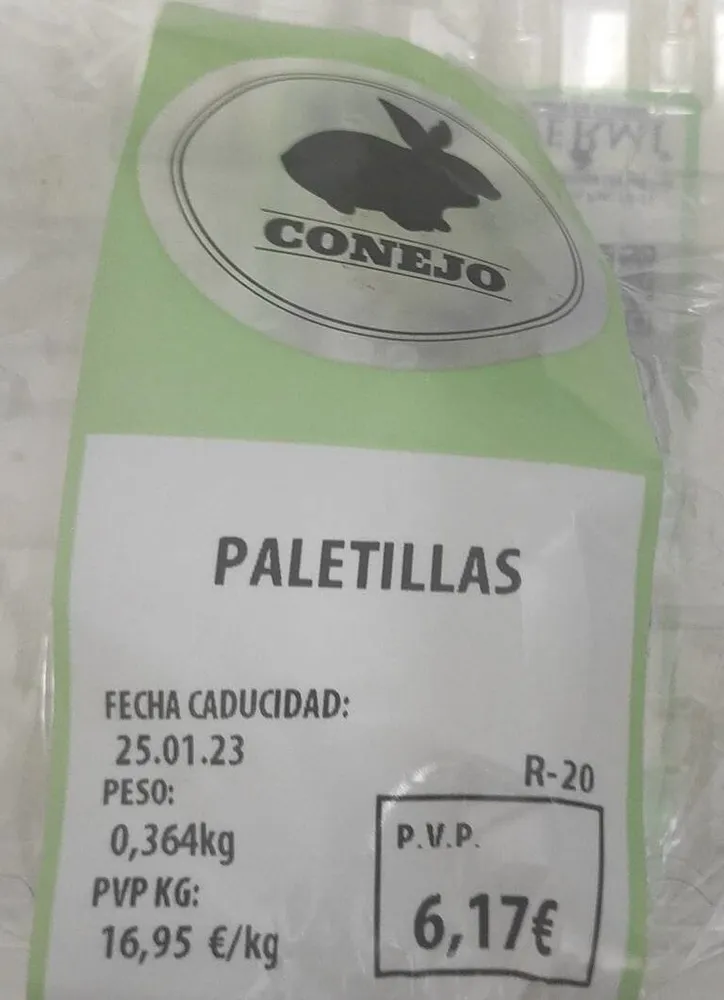 Conejo paletillas