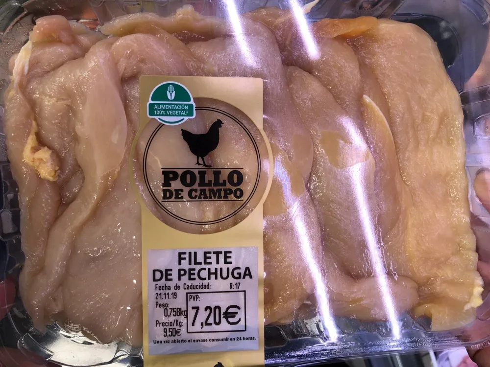 Filete de pollo de campo