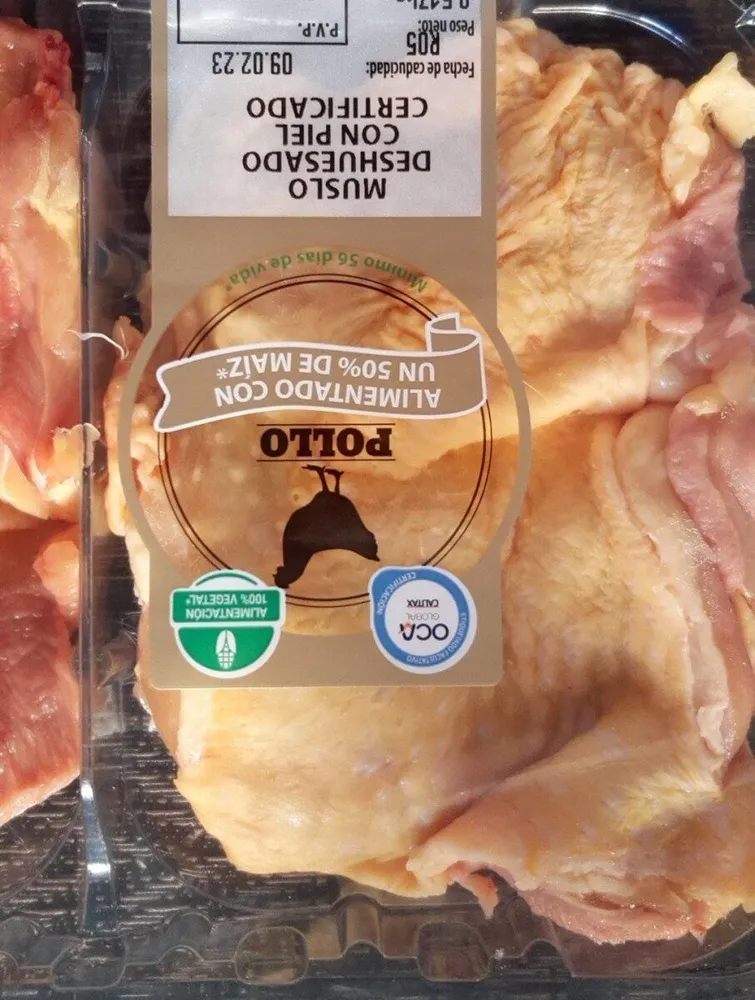 Muslo deshuesado con piel certificado