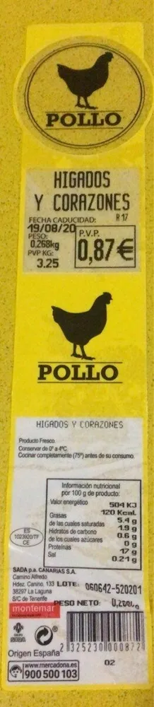 Higados y corazones