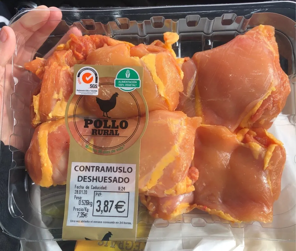 Pollo rural contramuslo deshuesado