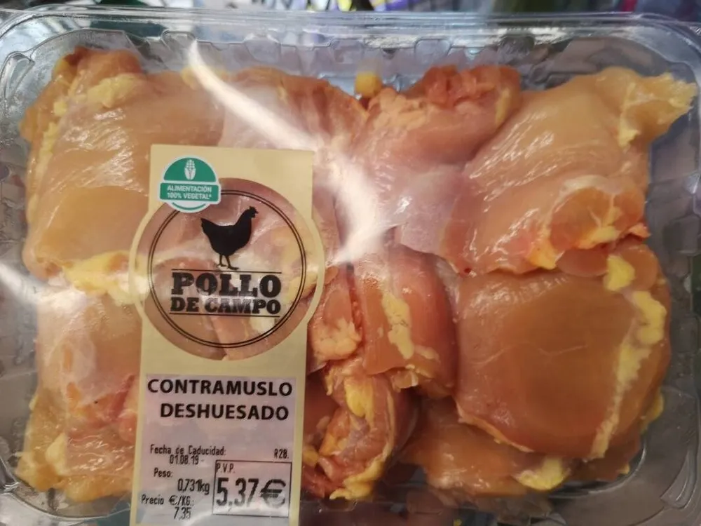 Contramuslo deshuesado de pollo