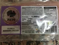 Pavo. Solomillo marinado congelado
