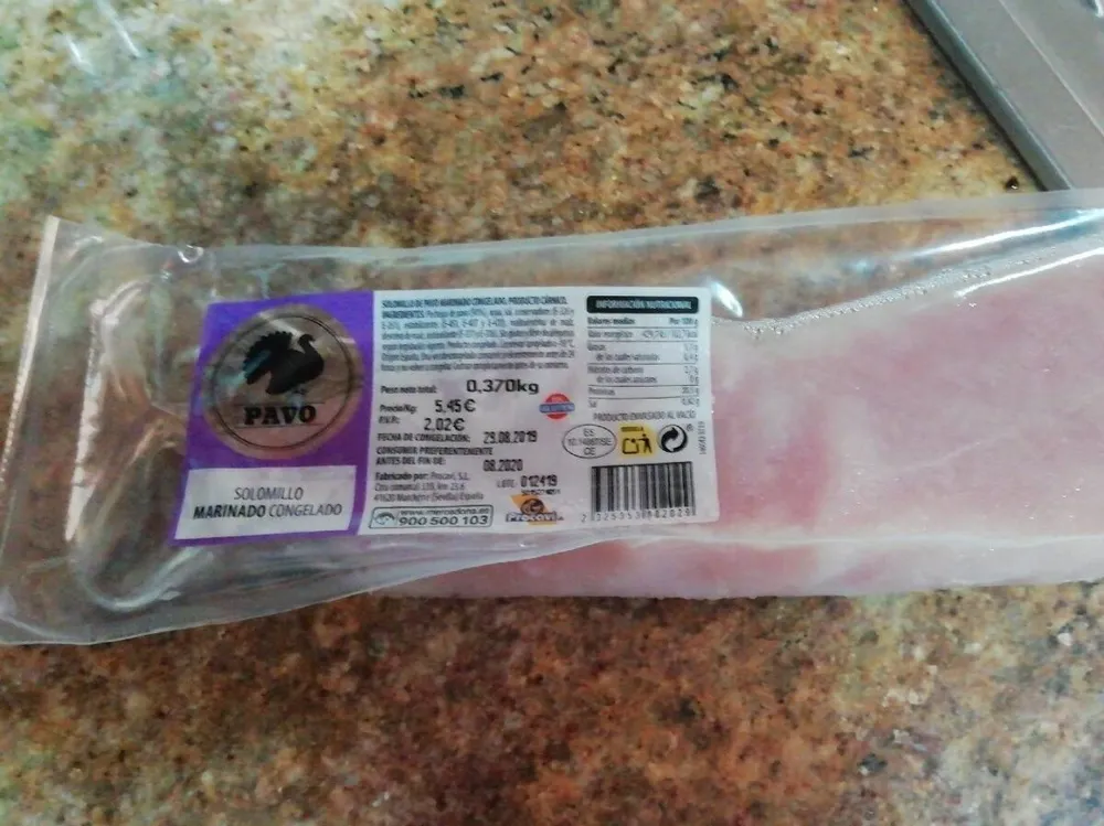 Solomillo marinado congelado