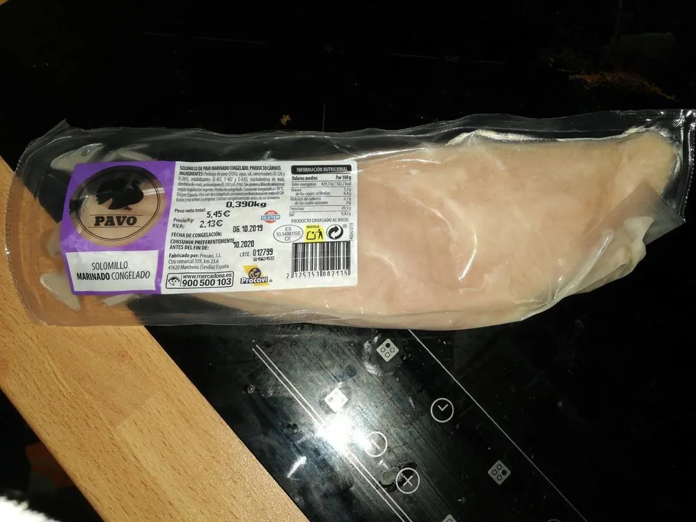 Solomillo marinado congelado