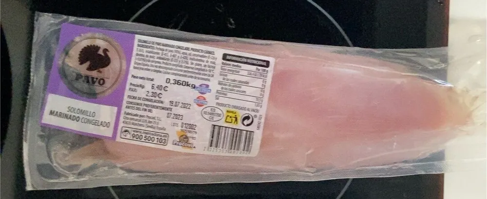 Solomillo marinado congelado