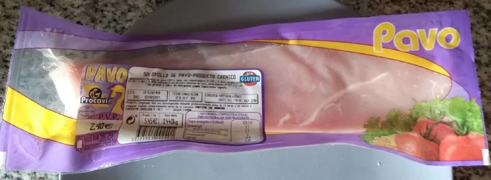 Solomillo de Pavo congelado