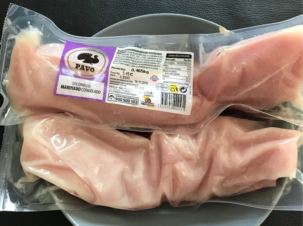 Solomillo marinado congelado