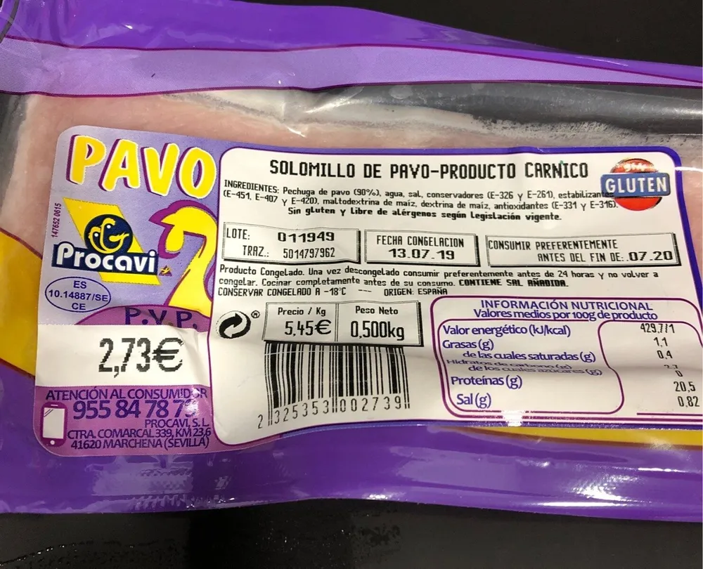 Solomillo de pavo