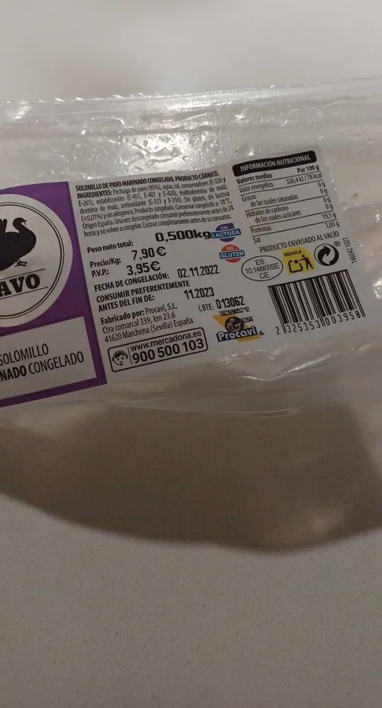 Solomillo marinado de pavo