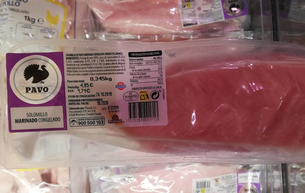 Solomillo marinado congelado