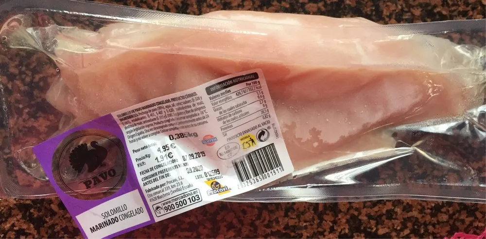 Solomillo marinado congelado