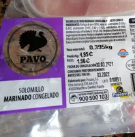 Solomillo de pavo marinado congelado