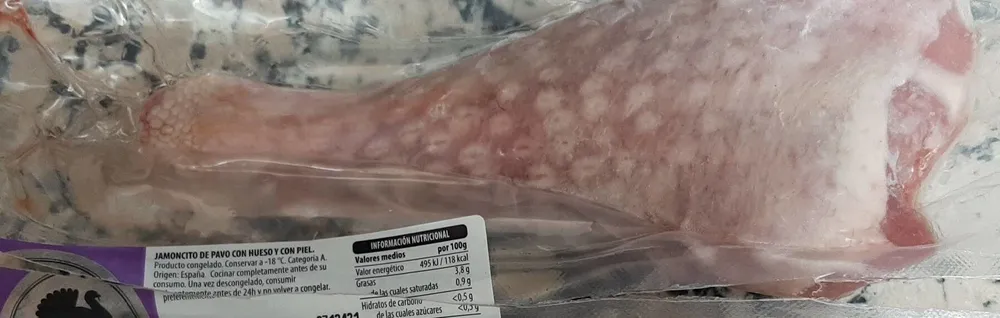 Jamoncito de pavo congelado