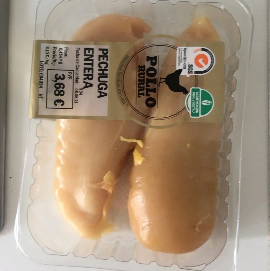 Pechuga de pollo rural