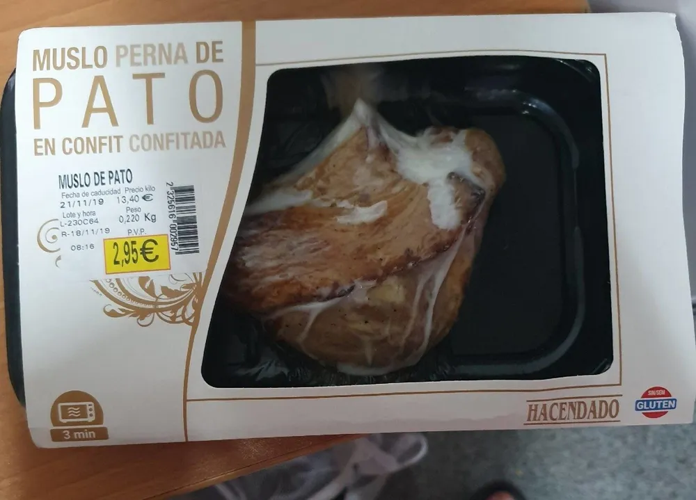 Muslo de pato en confit