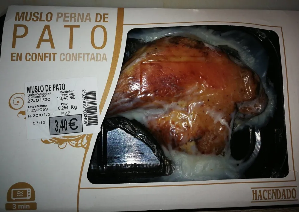 Muslo de pato en confit