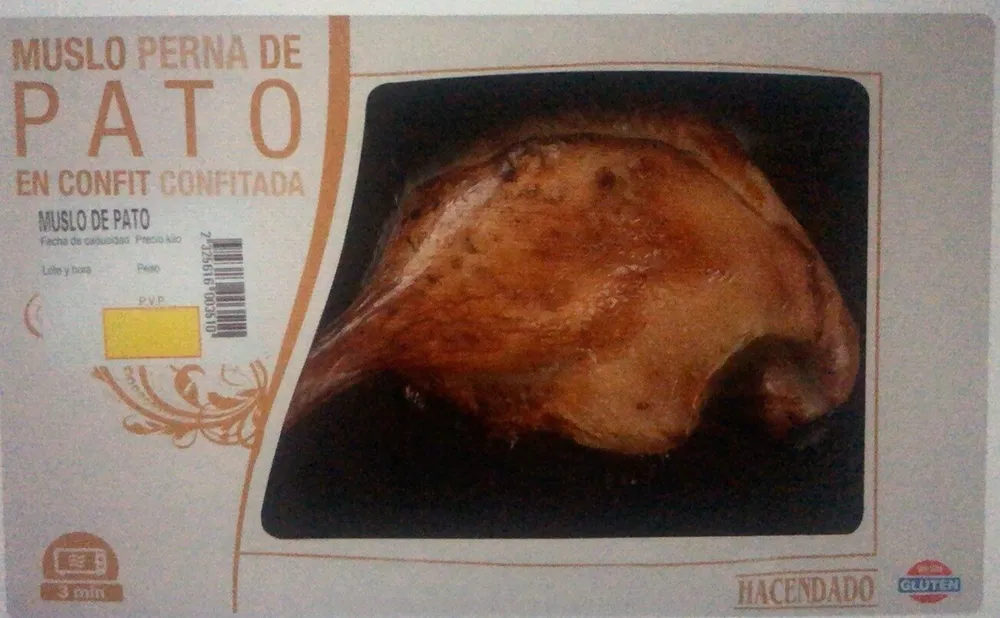 Muslo de pato en confit