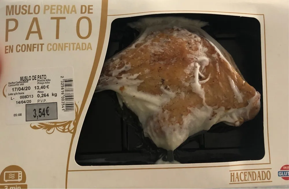 Muslo de pato en confit