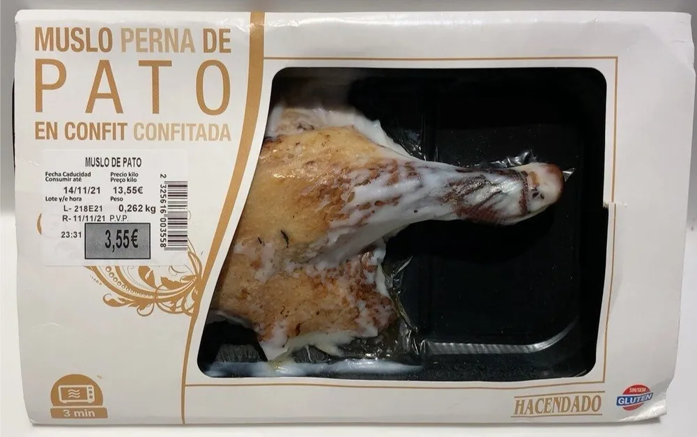 Muslo de pato en confit