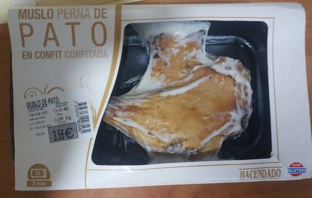 Muslo de pato en confit