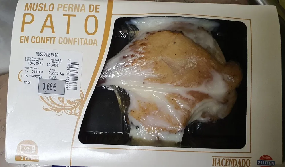 Muslo pato en confit