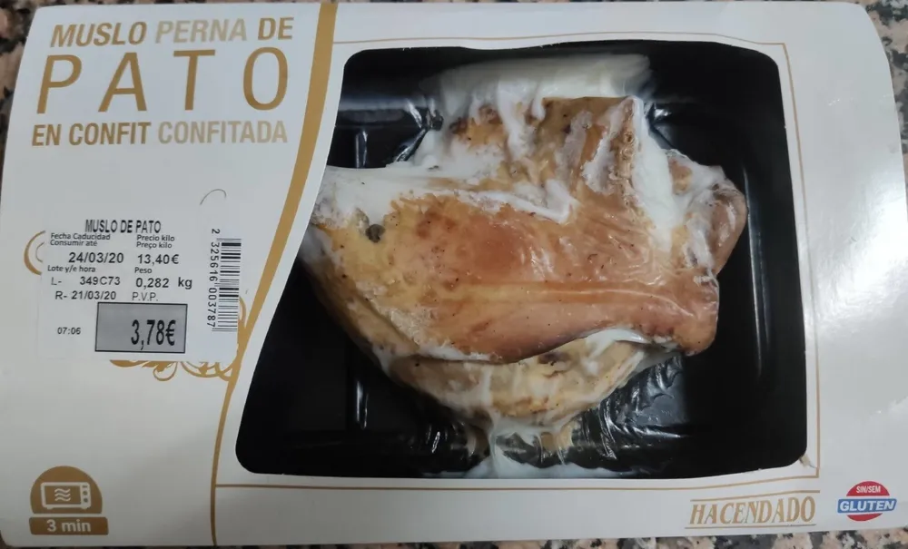 Muslo de pato en confit