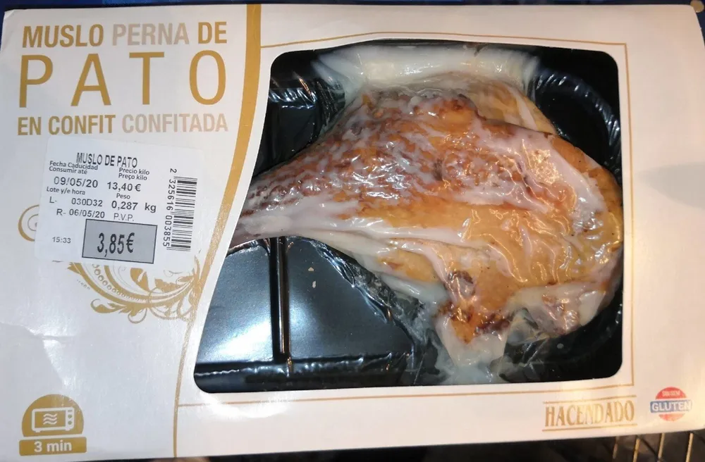 Muslo de pato en confit
