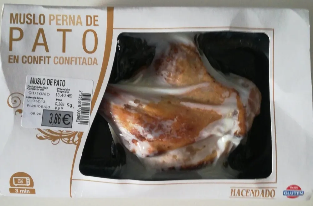 Muslo de pato en confit