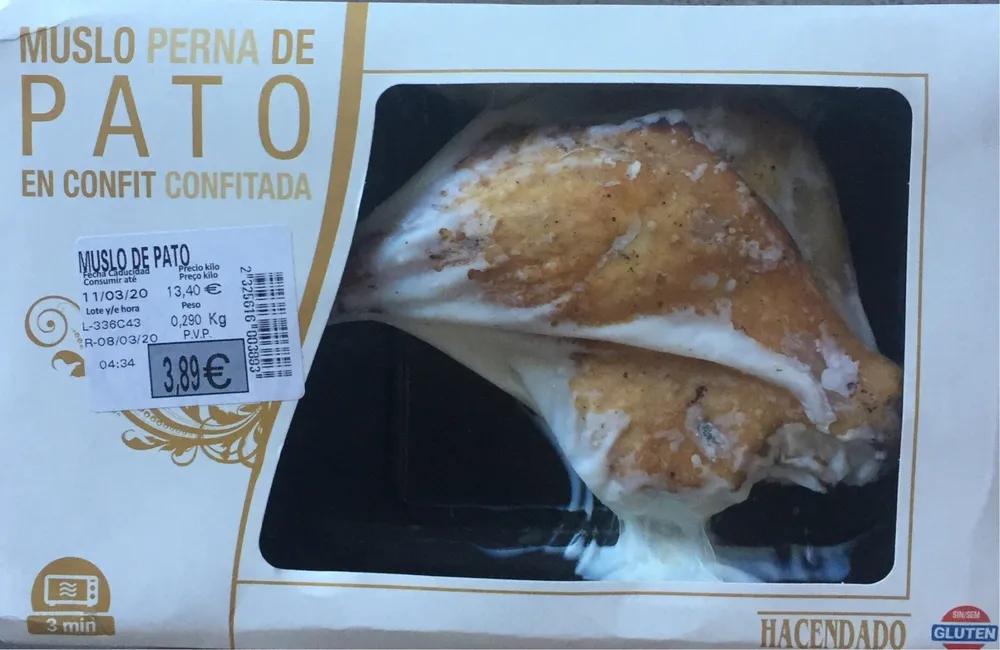 Muslo de pato en confit