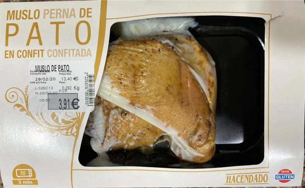 Muslo de pato en confit