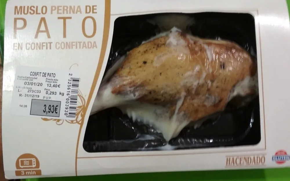 Muslo de pato en confit