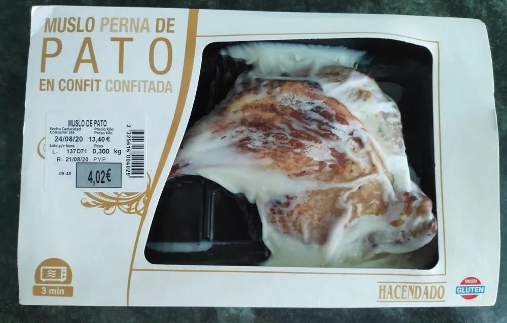 Muslo de pato en confit
