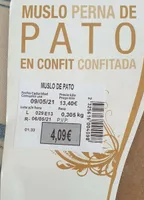 Muslo de pato confitado