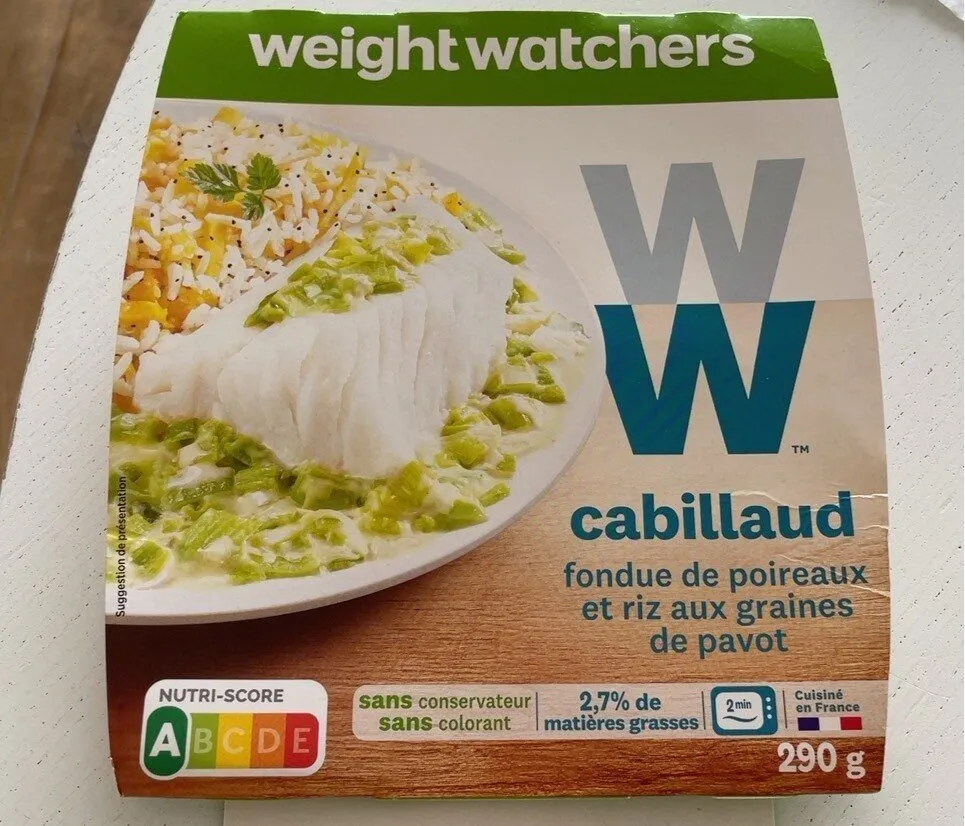 Cabillaud fondue de poireaux et riz aux graines de pavot