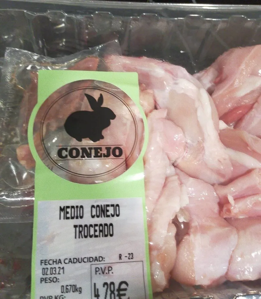 Conejo Mercadona bandeja