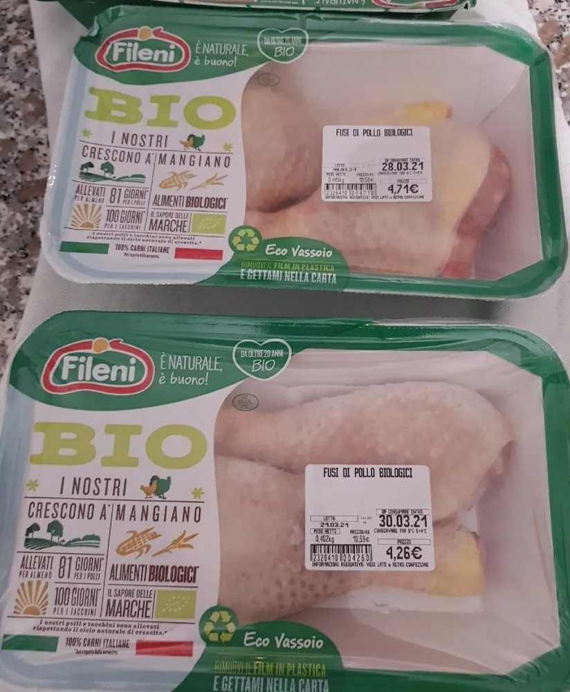 Fusi di pollo biologici