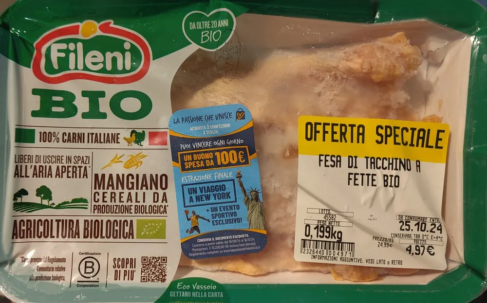 Fesa di tacchino a fette bio