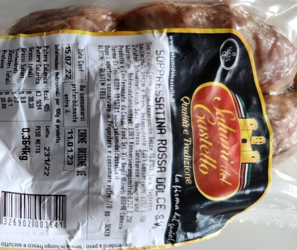 Soppressato a rossa dolce