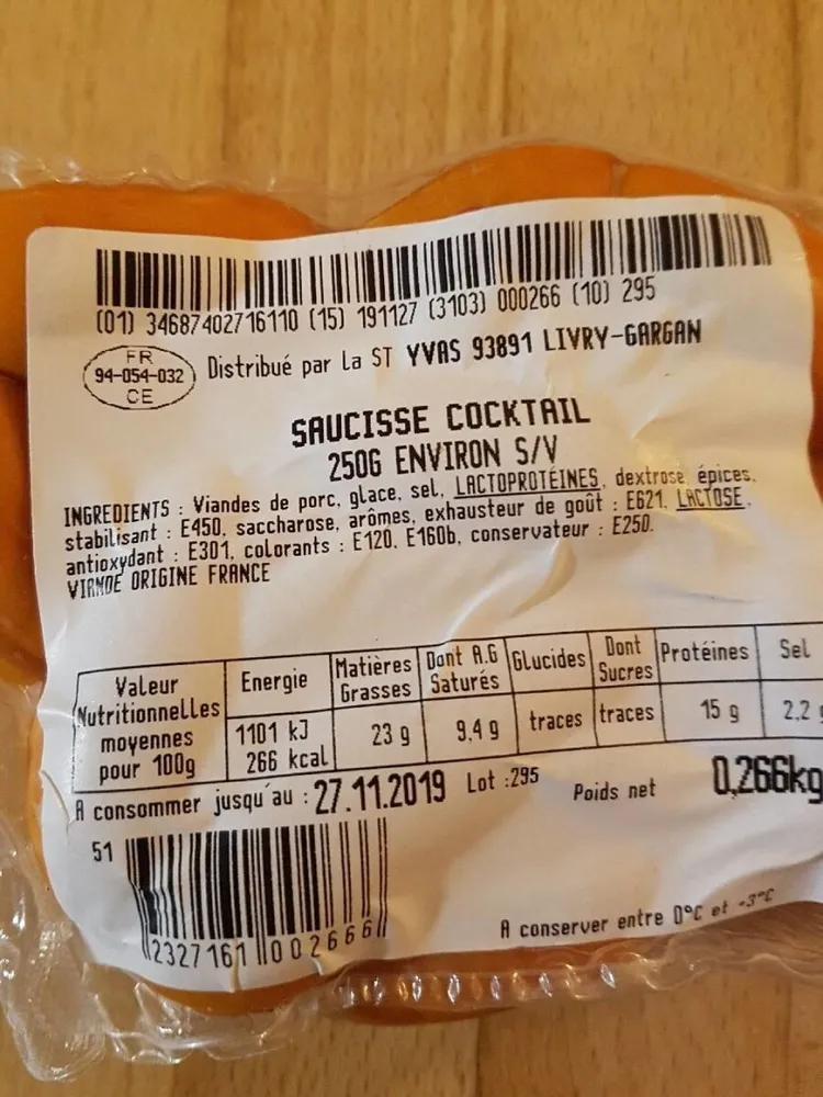 Saucisse cocktail