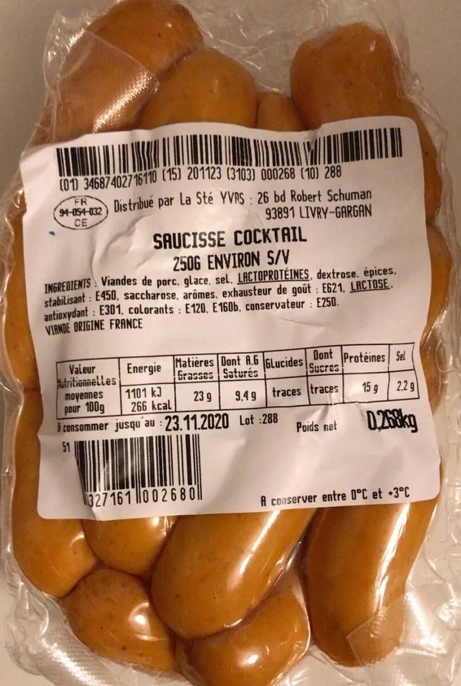Saucisse cocktail