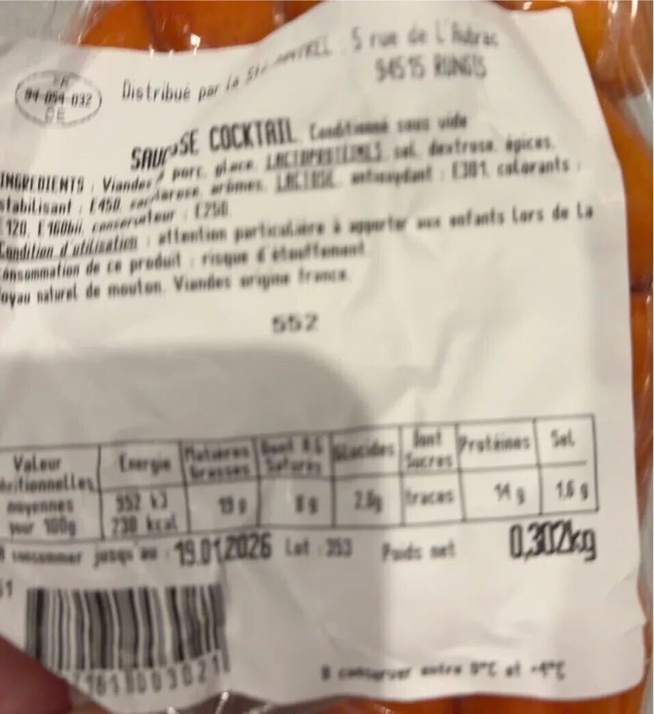 Saucisses cocktail