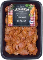 Émincé de lapin à la provençale : morceaux de râbles et cuisses désossés