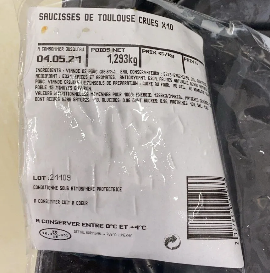 Saucisse toulouse