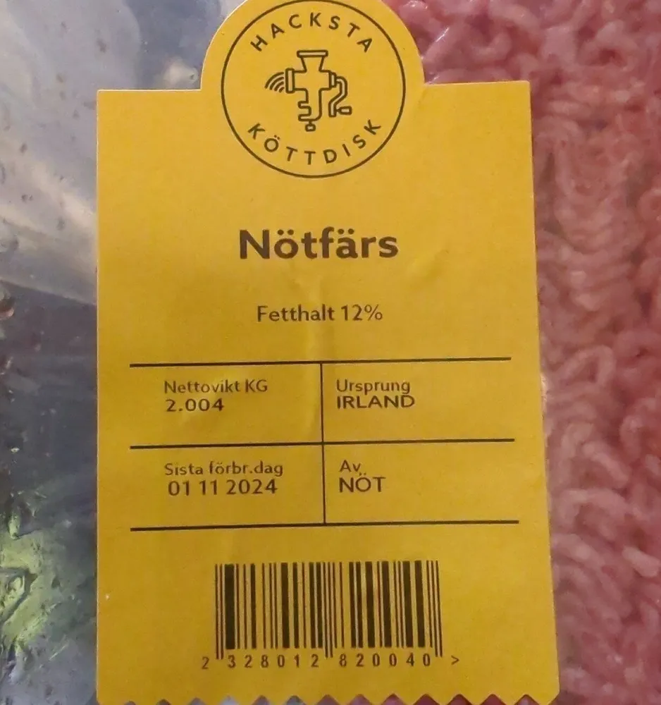 Nötfärs 12%