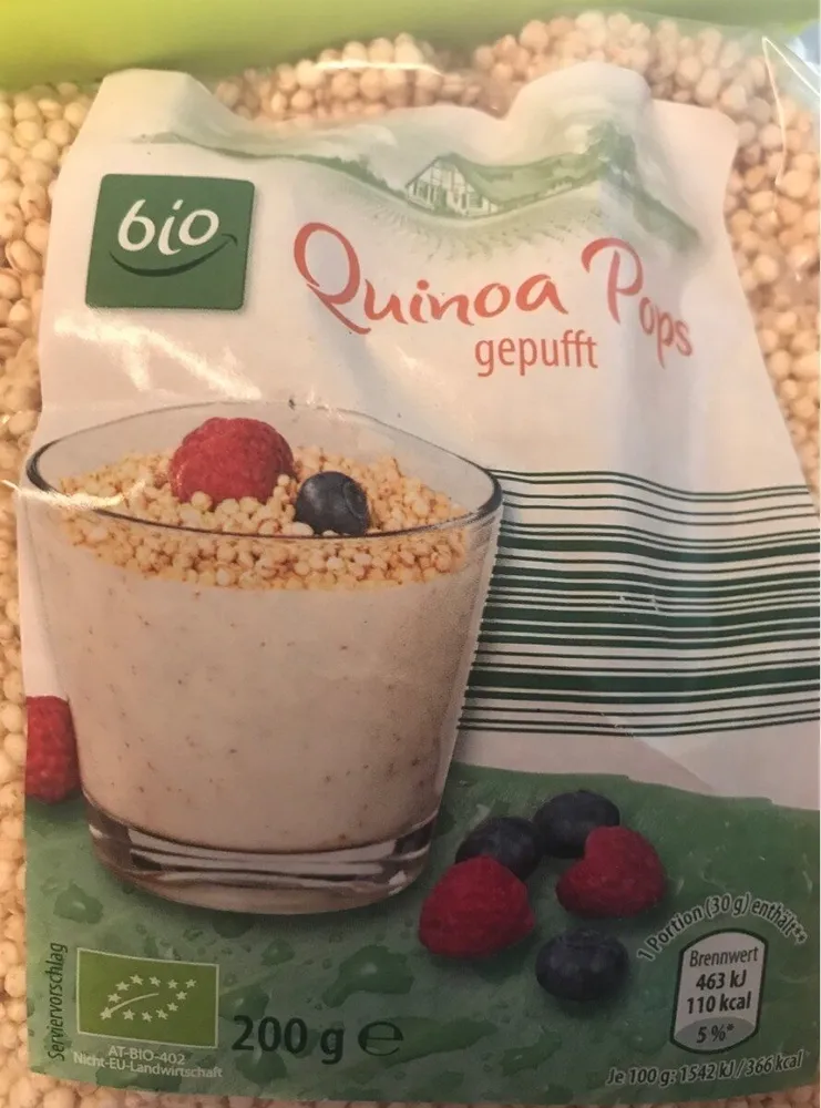 Bio-Quinoapops, gepufft